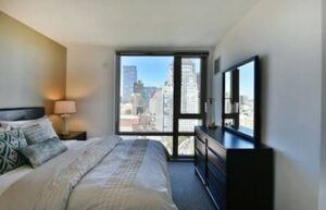 one greenway luxury building bedroom view