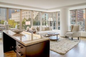 one greenway luxury building bedroom view