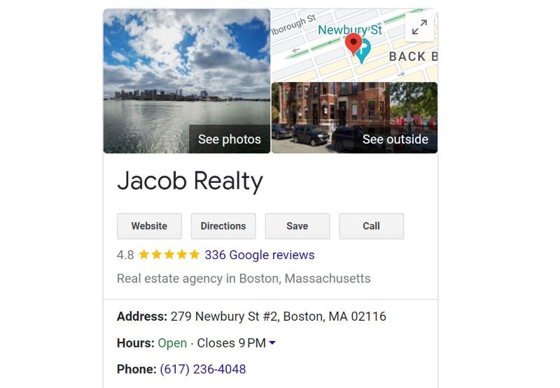 Jacob Realty Google Reviews