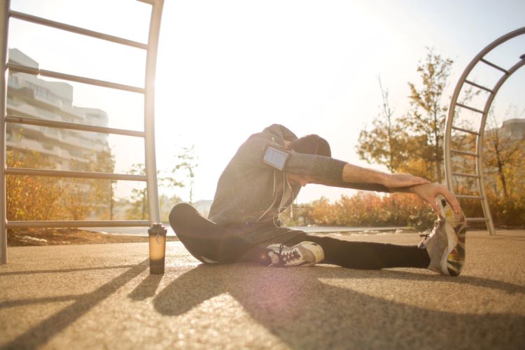 Flexible man Stretching