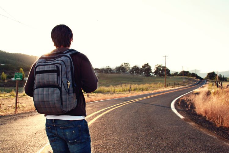 Man Facing Road Ahead