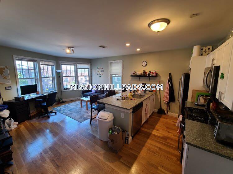 Living room and kitchen mission hill