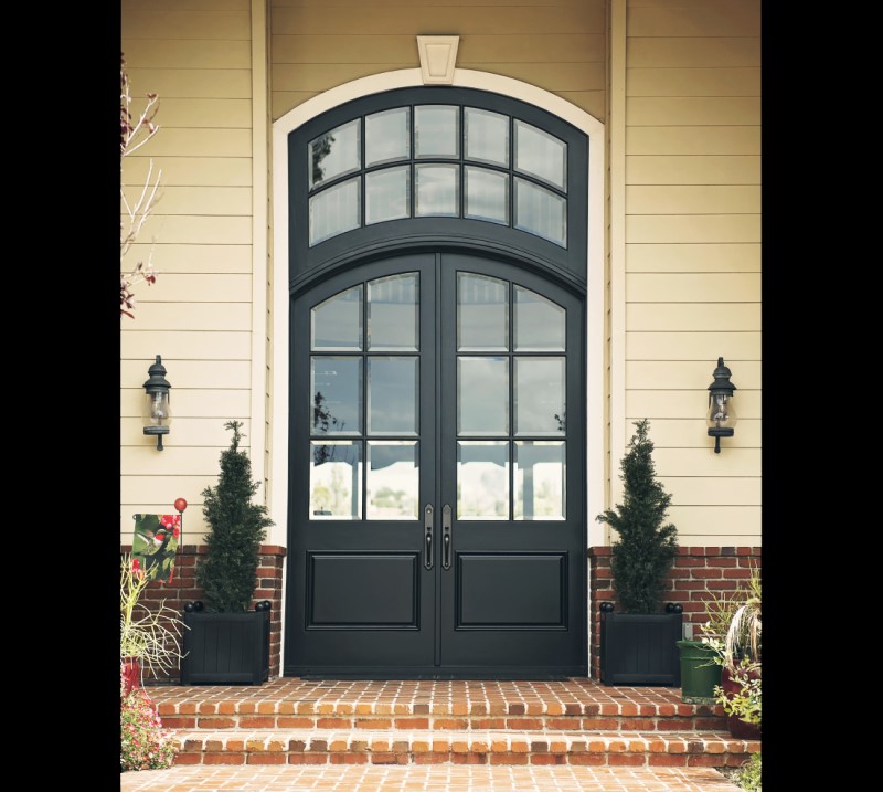 Modern Black Doors in Brookline