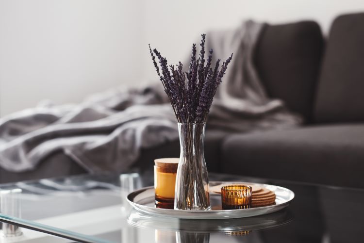 Glass coffee table