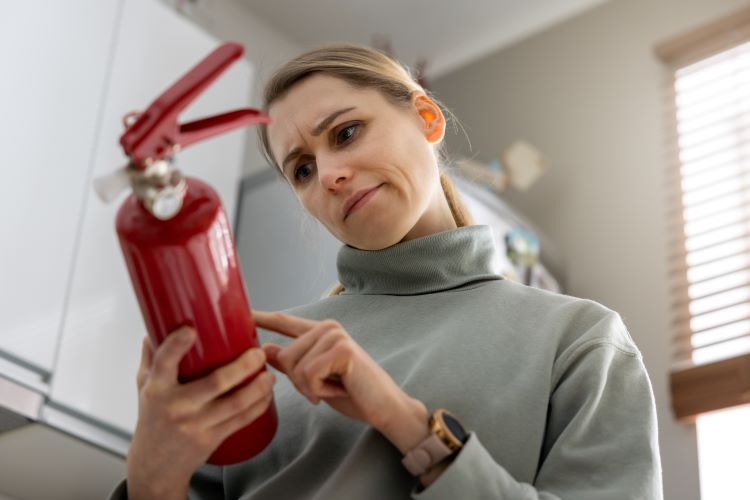 Checking Fire Extinguisher