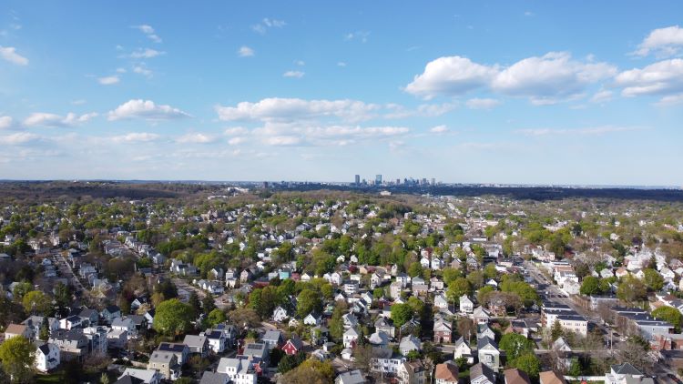 Skyline from Roslindale