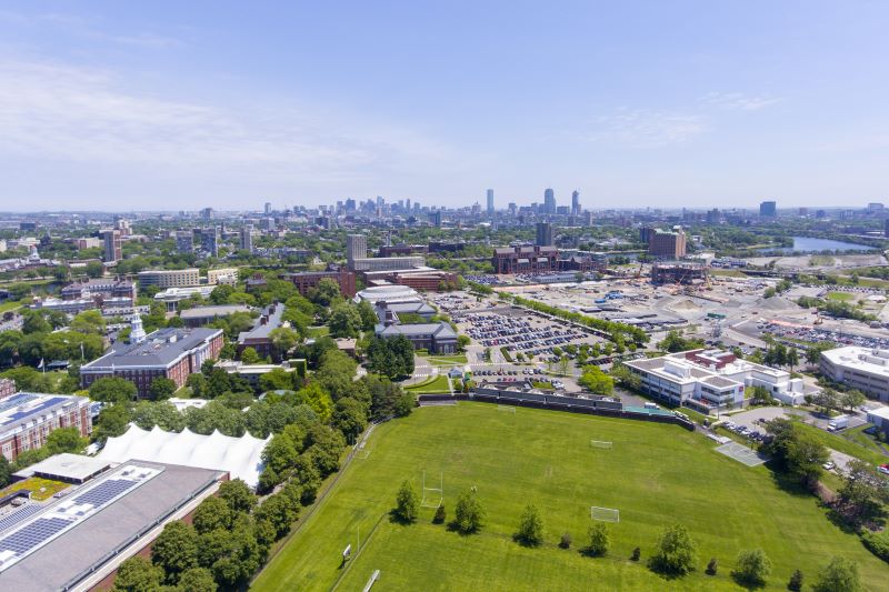 Allston MA aerial view harvard business school