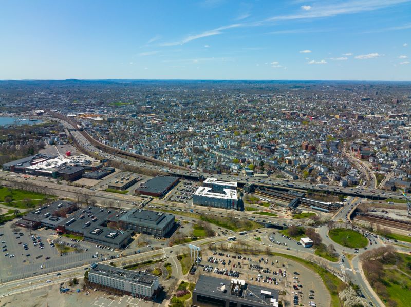 Dorchester MA aerial view