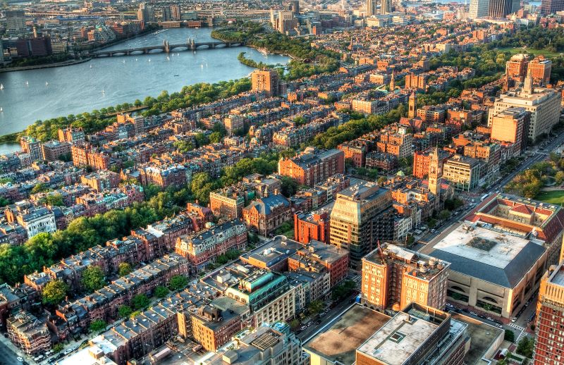 Boston Real Estate Aerial View